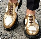 Men's Lace-Up Round Toe High Heel Boots