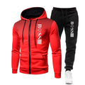 Men's Casual Zipper Hoodie and Jogger Pants Two Piece Tracksuit Set