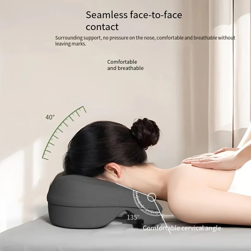 Ergonomic Contoured Massage Pillow for Face and Body Support