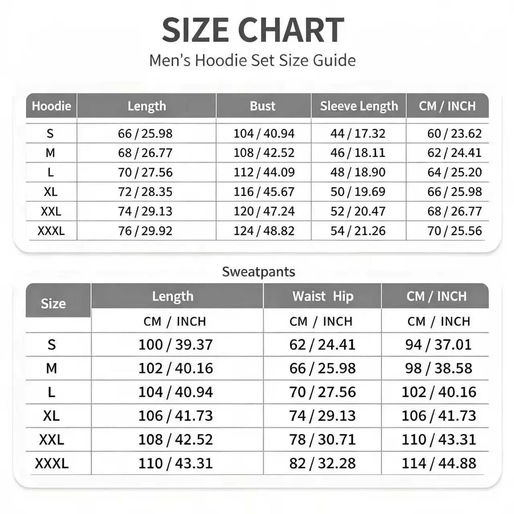 Men's Letter Print Fleece Hoodie Sweatshirt Pants Set