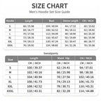 Men's Letter Print Fleece Hoodie Sweatshirt Pants Set