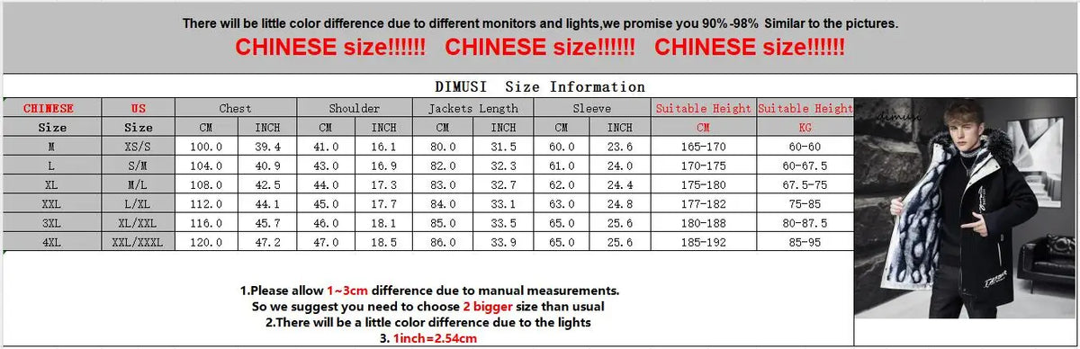 Men's Thick Warm Hooded Winter Parka Coat YA2318