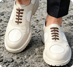 Men's Lace-Up Round Toe High Heel Boots