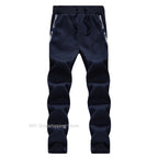 Men's Casual Fleece Zip Hooded Jacket and Pants Set