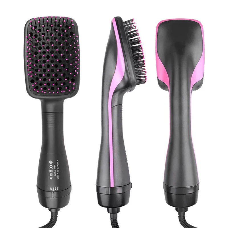 One-Step Hair Dryer and Volumizer Brush Negative Ion Straightener Black