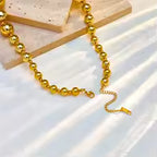 Women's Fashion Trendy Geometric Ball Chain Pendant Necklace