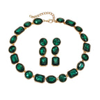 Women's Fashion Exaggerated Alloy Tassel Necklace and Earrings Set