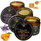 Unisex Organic Grass-Fed Beef Tallow Honey Moisturizing Balm 2.0 oz