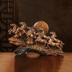 Eight Horses Resin Ornament and Feng Shui Desktop Figurine