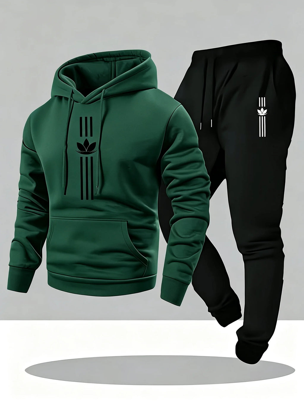 Men's Casual Hoodie and Sweatpants Two Piece Tracksuit Set