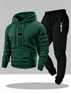 Men's Casual Hoodie and Sweatpants Two Piece Tracksuit Set