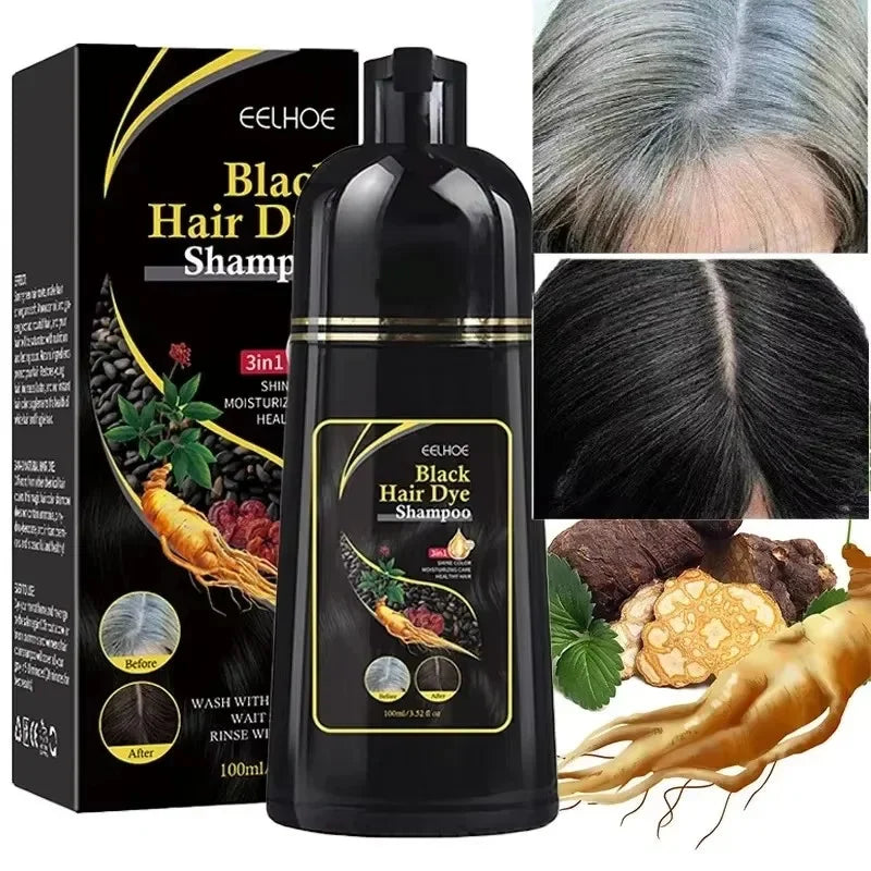 3-in-1 Herbal Hair Color Shampoo for Gray Hair Care 20240226