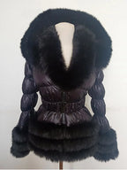 Women's Thick Warm Hooded Faux Fur Coat Y333