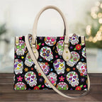 Women's Skull Pattern Faux Leather Shoulder Tote Bag