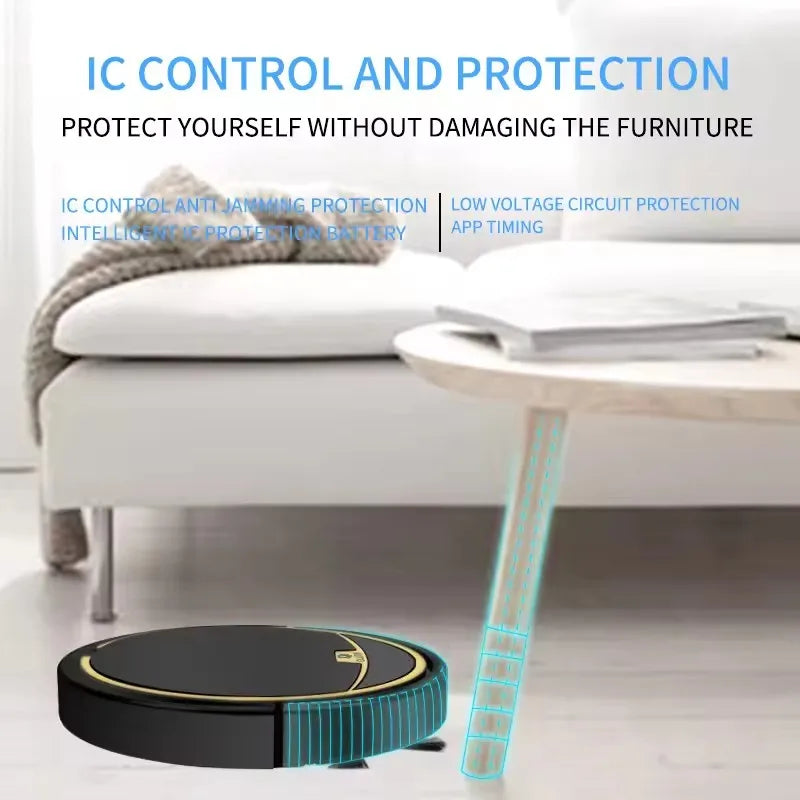 Smart Robot Vacuum Cleaner with Wet Dry Mopping Function 15W