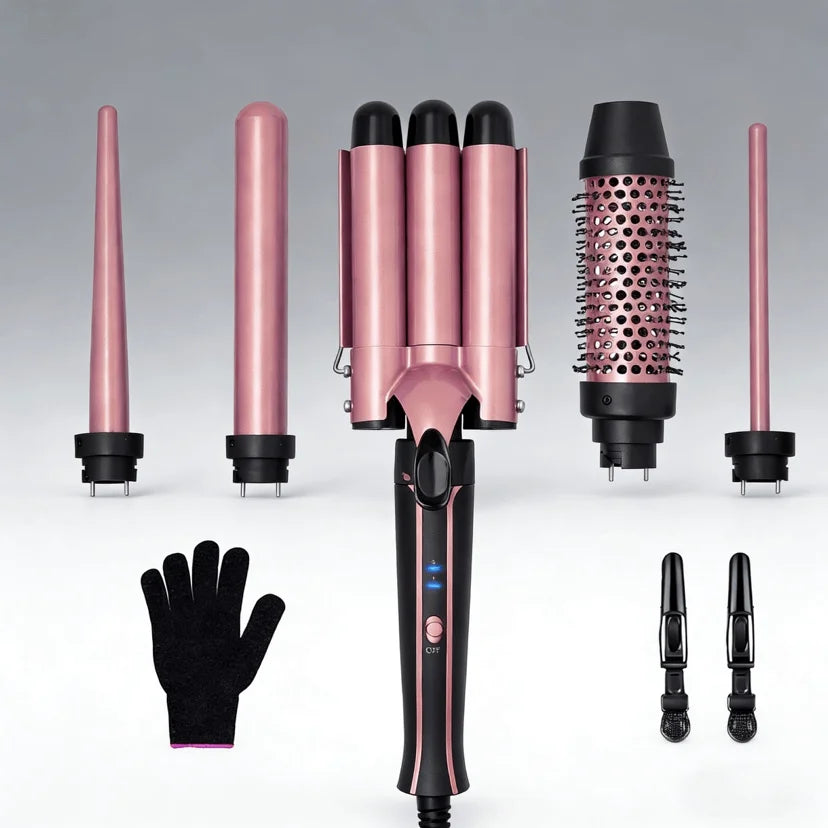 Multifunctional Hair Curler and Straightener Waver Styling Tool Set