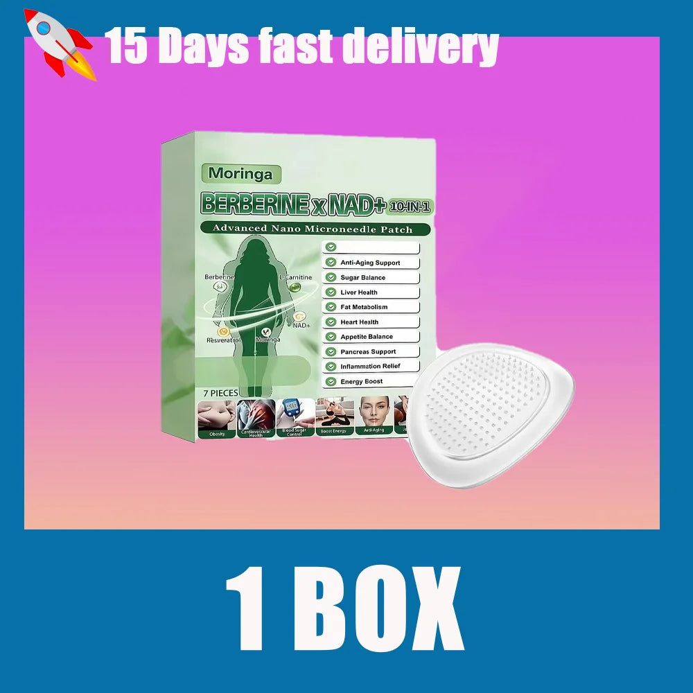 Moringa Berberine NAD+ Nano Microneedle Patch Metabolic Support