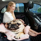 Pug Dog Flannel Blanket and Decorative Couch Throw