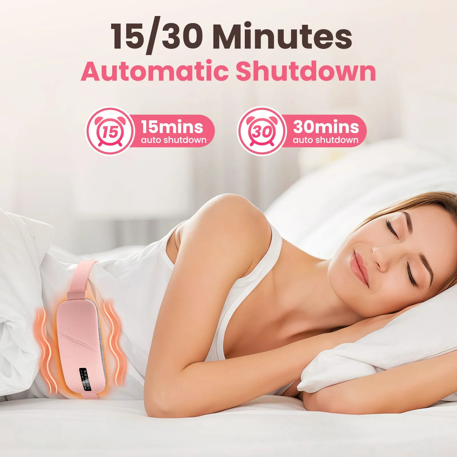 Menstrual Heating Pad with Vibration Massage and Smart Timer