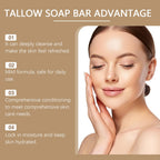 Natural Brightening Tallow Cleansing Face Body Soap Bar 3.5 oz