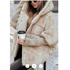 Women's Loose Fit Hooded Cotton Jacket Coat