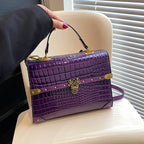 Women's Solid PU Leather Shoulder Crossbody Bag