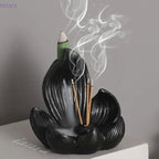 Resin Lotus Incense Burner Plate and Desktop Tabletop Ornament
