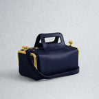 Women's Kiss Lock Frame Shoulder Bag and Clutch Purse