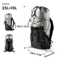 Ultralight Camping and Hiking Backpack with Expandable Top