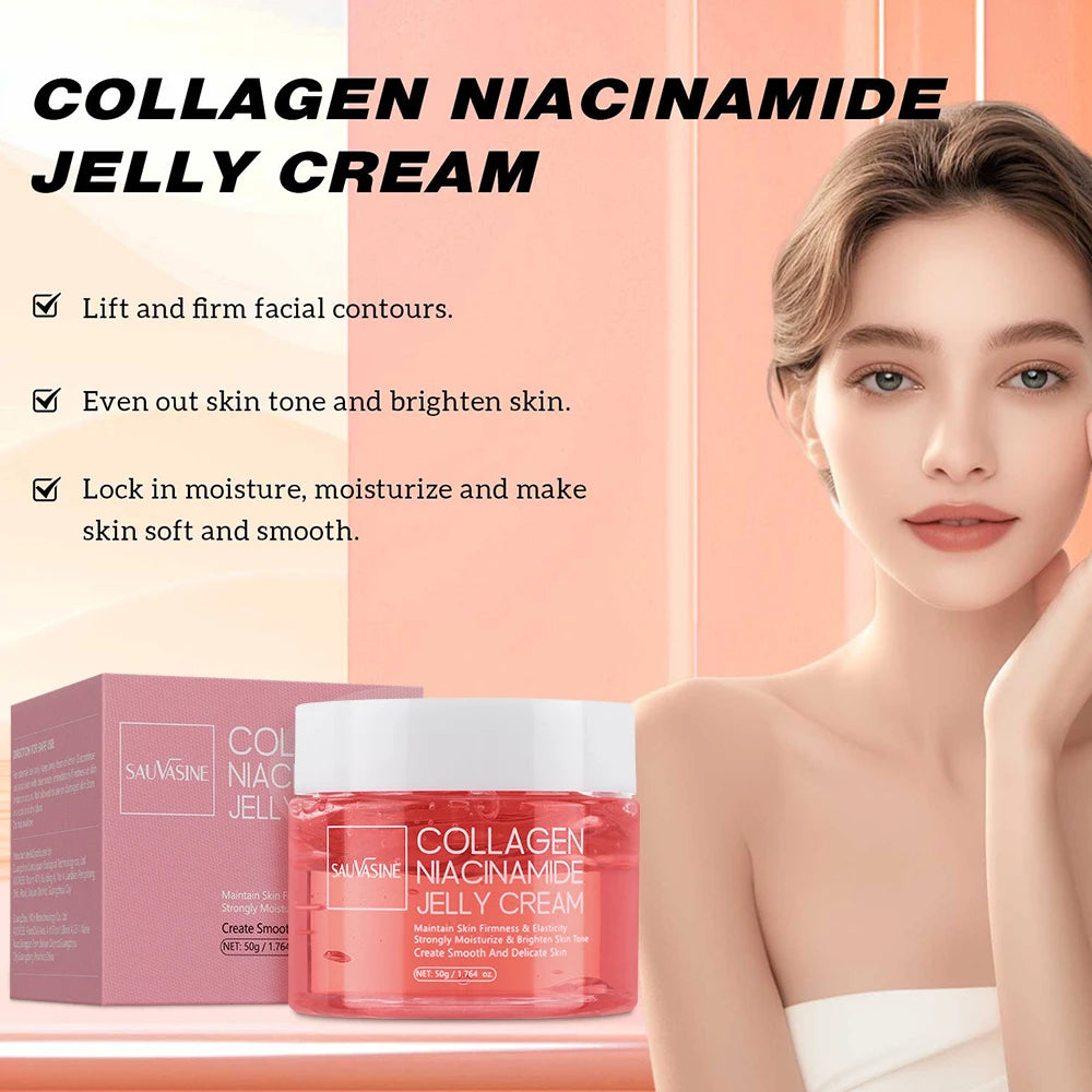 Unisex Collagen & Niacinamide Glow Hydrating Jelly Face Cream