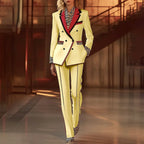 Women's Leopard Print Two-Piece Suit Set