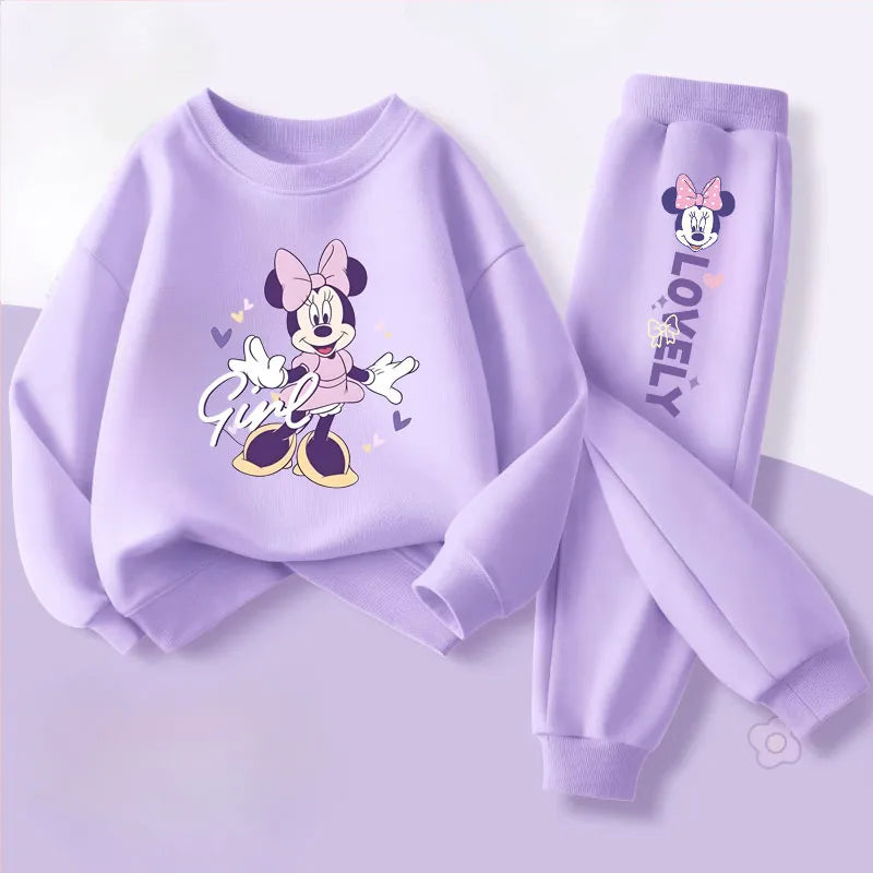 Girls' O-Neck Sweatshirt Pants Two-Piece Set FA001668