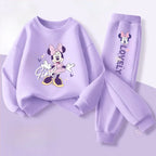 Girls' O-Neck Sweatshirt Pants Two-Piece Set FA001668