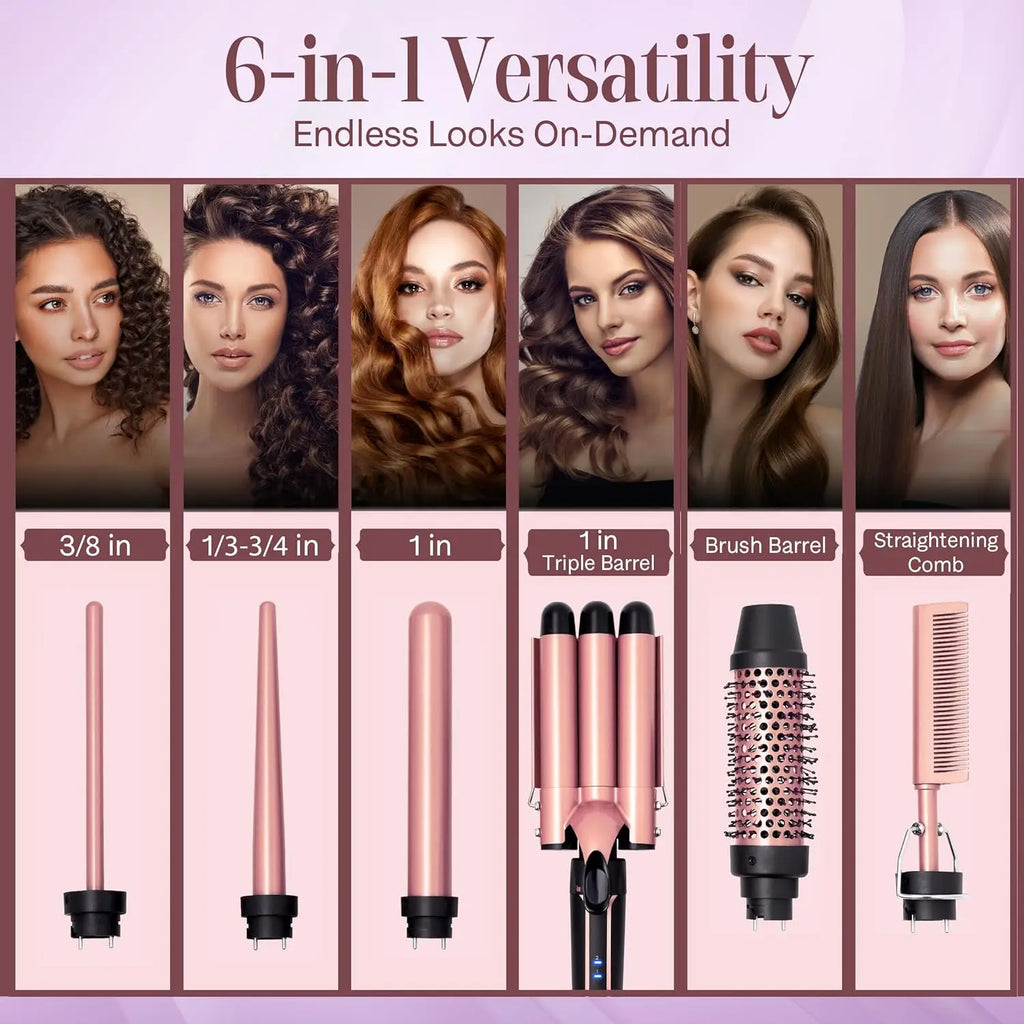 Multifunctional Hair Curler and Straightener Waver Styling Tool Set