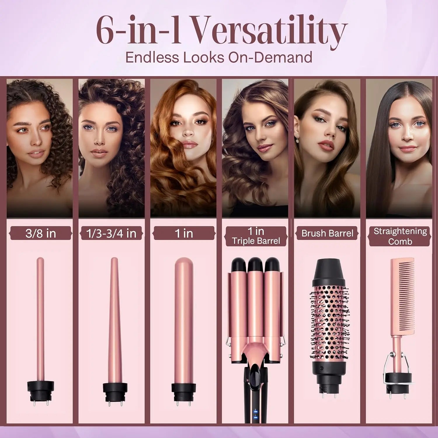 Multifunctional Hair Curler and Straightener Waver Styling Tool Set
