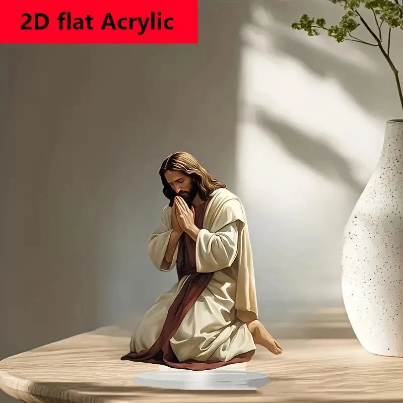 Flat Acrylic Nativity Scene Plaque and Tabletop Signboard