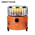Portable 2-in-1 Camping Gas Stove and Heater with Adjustable Damper