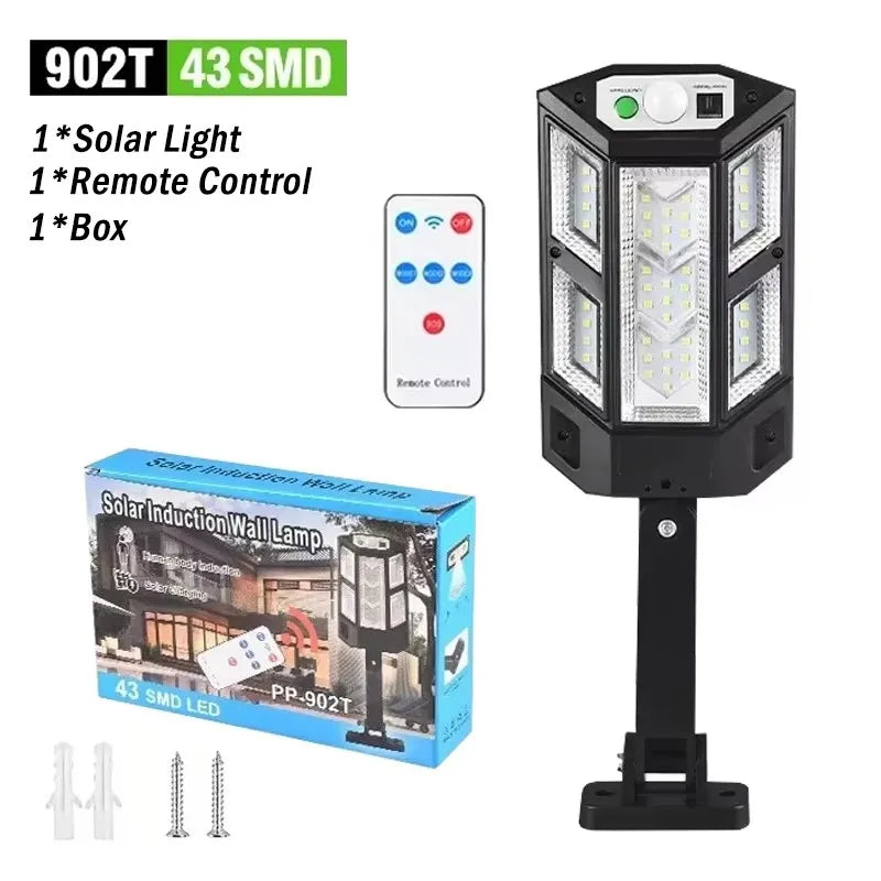 Outdoor Solar Motion Sensor Light and Waterproof LED Garden Lamp
