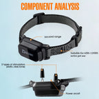 800m Range Dog Training Collar Waterproof Rechargeable Remote Control with LCD Display