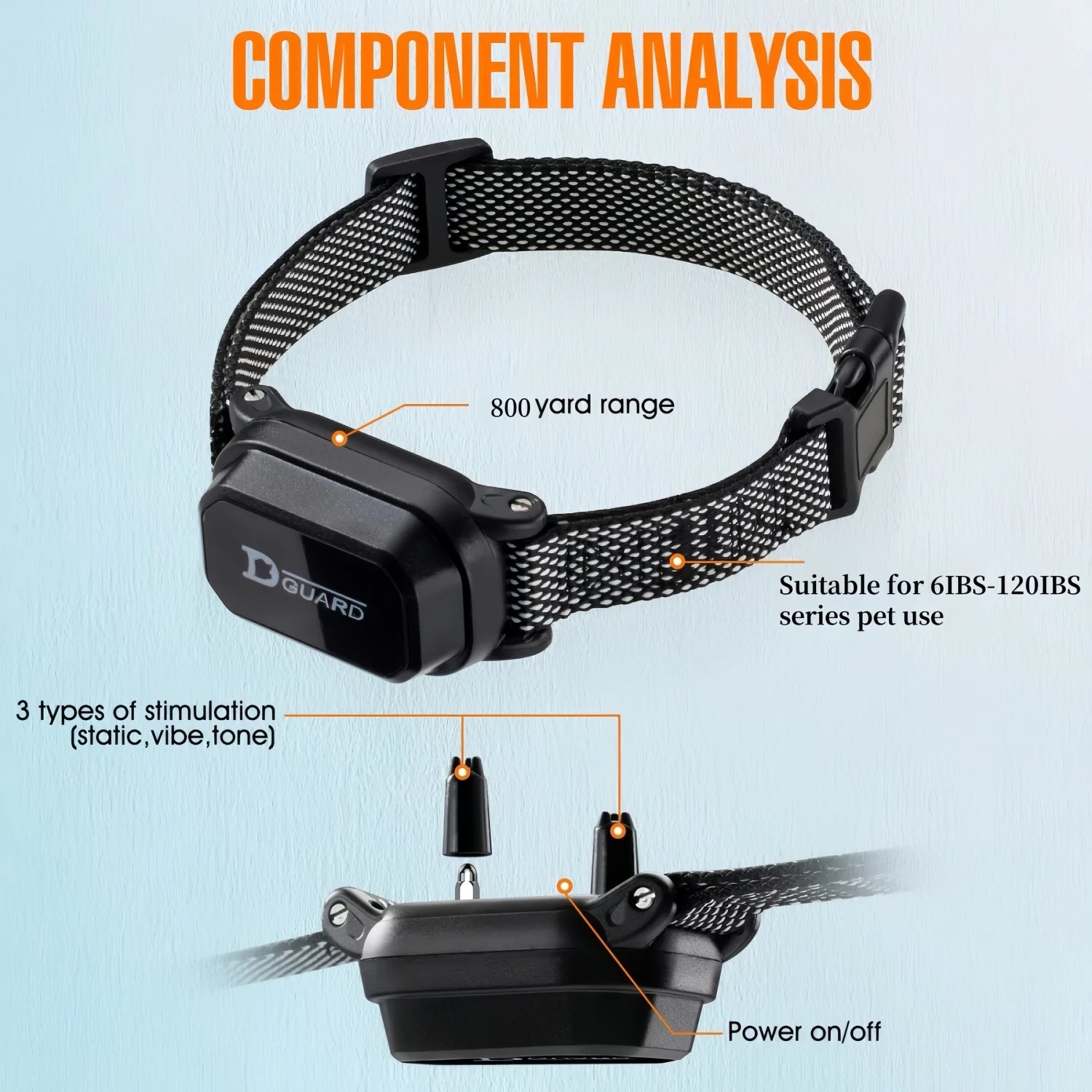 800m Range Dog Training Collar Waterproof Rechargeable Remote Control with LCD Display