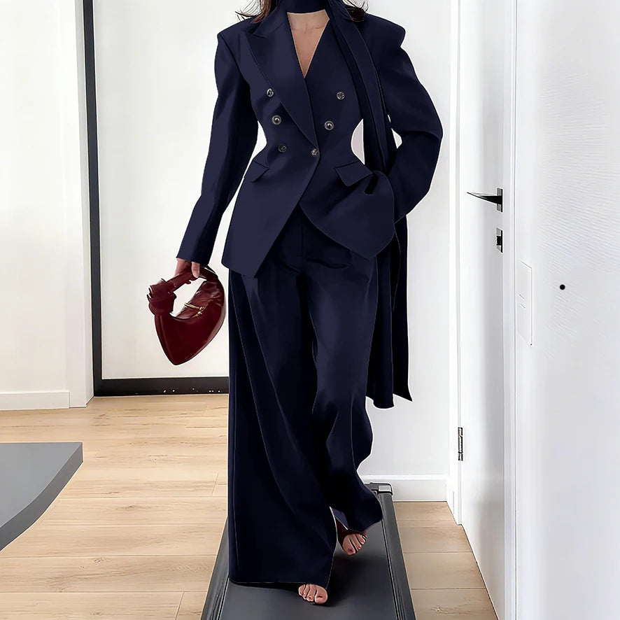 Men's Tailored Two-Piece Blazer and Pants Suit