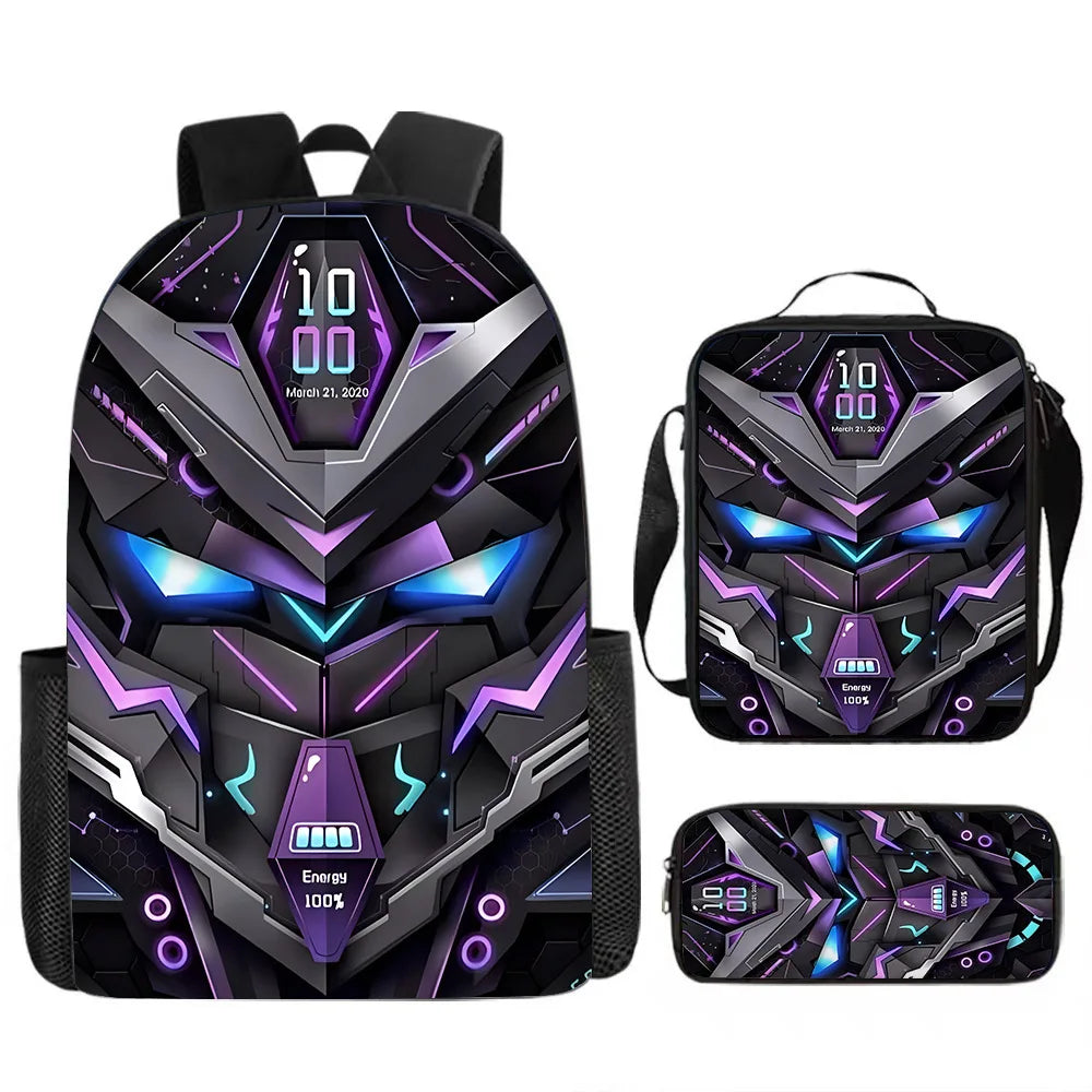Kids' Fashion Oxford 3D Print School Backpack Set