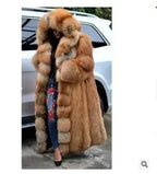 Women's Thick Warm Hooded Faux Fur Coat