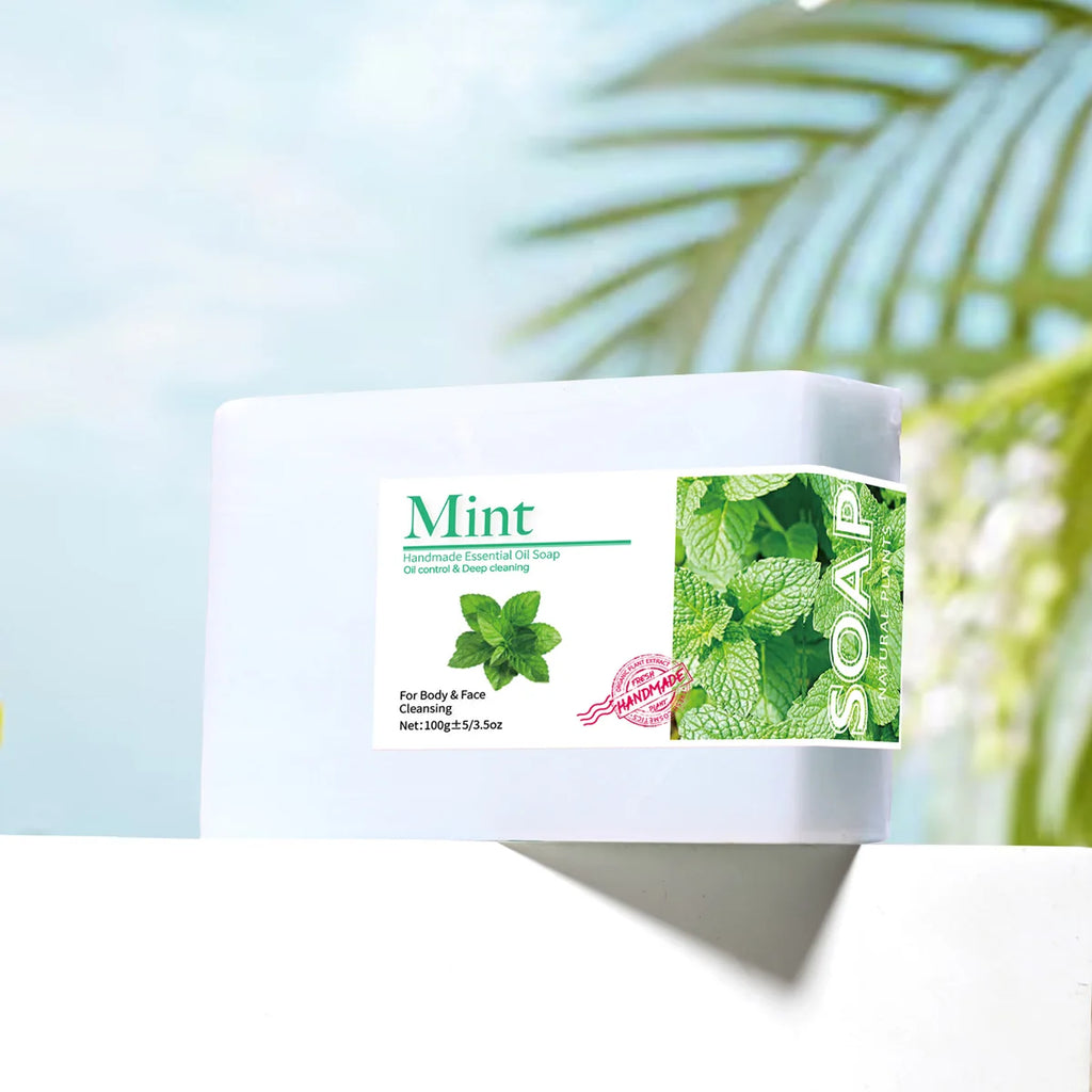 Natural Organic Mint Essential Oil Cleansing Handmade Soap Bar