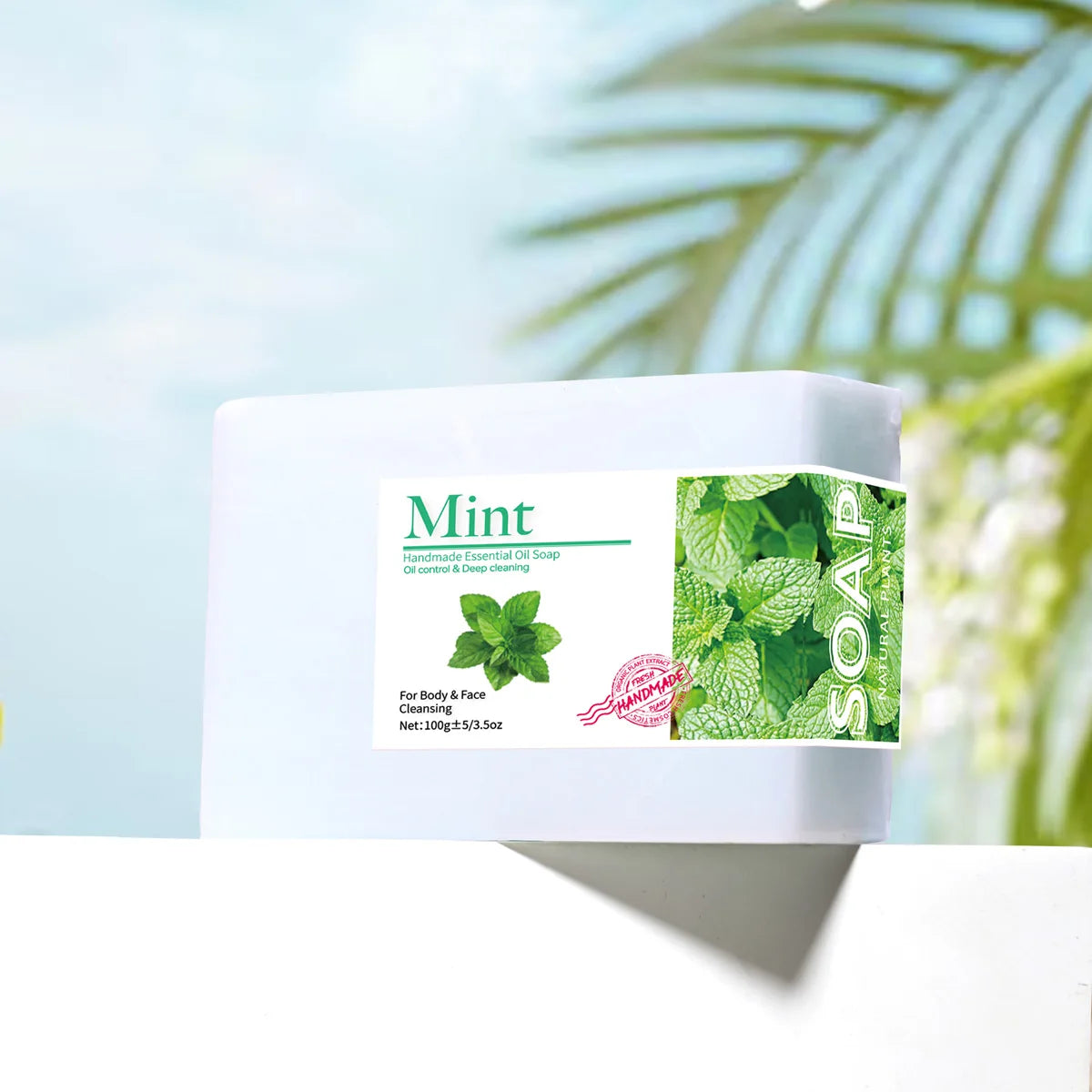 Natural Organic Mint Essential Oil Cleansing Handmade Soap Bar