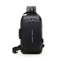 Unisex Anti-Theft Waterproof USB Charging Crossbody Chest Sling Backpack