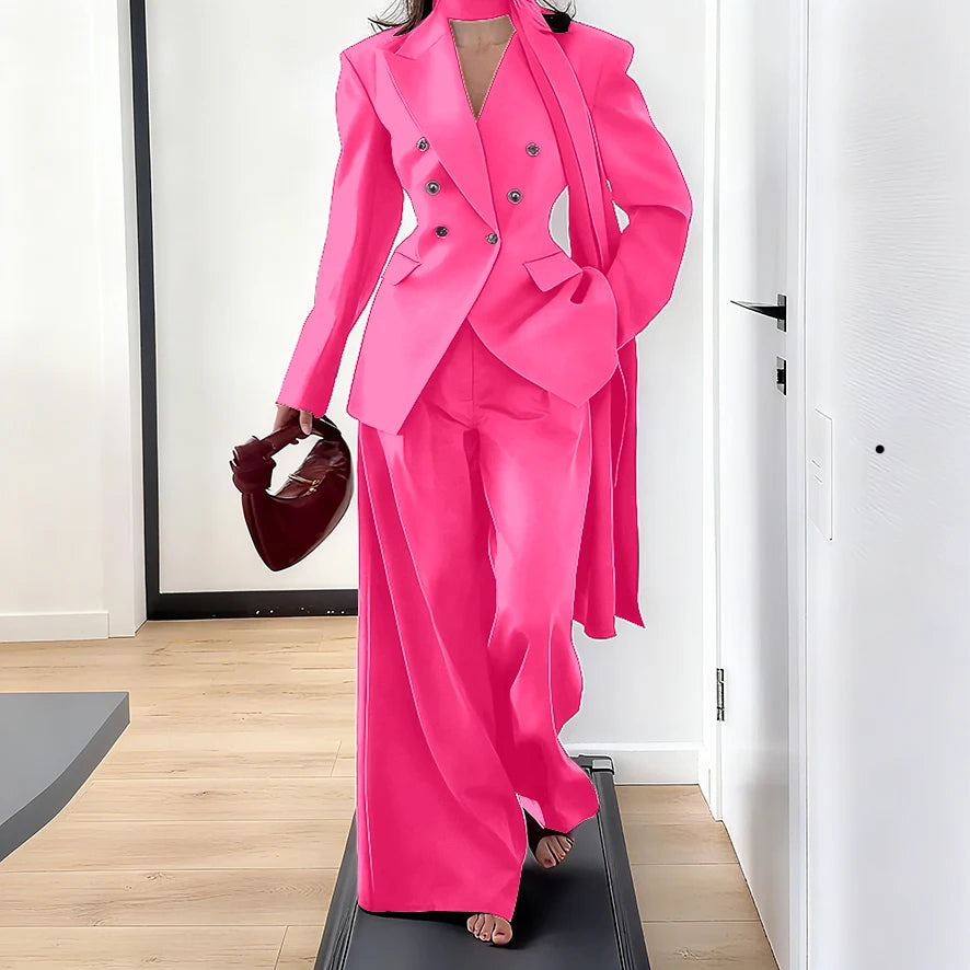 Men's Tailored Two-Piece Blazer and Pants Suit