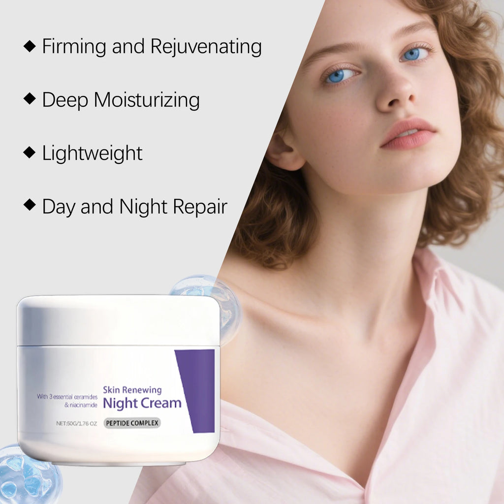 Unisex Nicotinamide & Ceramide Skin Renewing Night Face Cream 1.8 oz