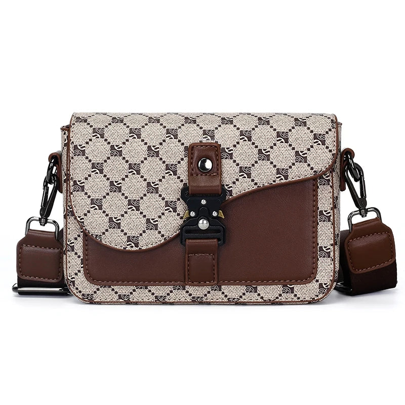 Men's Fashion PU Leather Minimalist Crossbody Messenger Bag