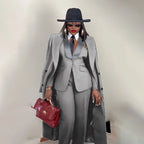 Men's Tailored Three-Piece Blazer Vest and Pants Suit